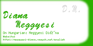 diana meggyesi business card